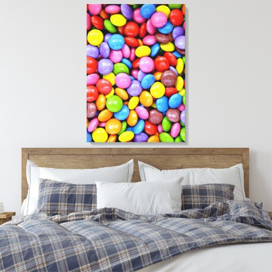 Snoepjes, kleurrijke zoete lekkernijen canvas afdruk (Insitu (Slaapkamer))