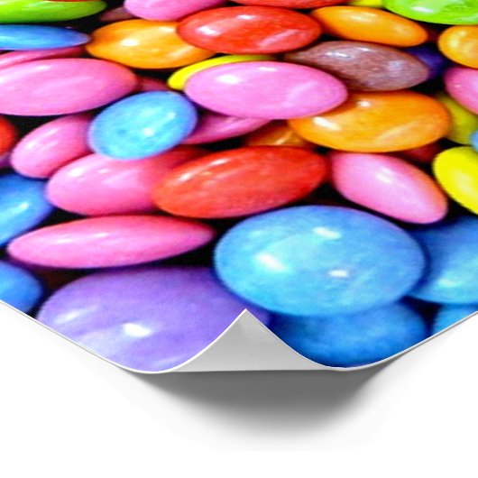 Snoepjes, kleurrijke zoete lekkernijen poster (Hoek)