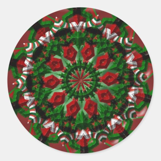 Snoepjes krans ronde sticker (Voorkant)