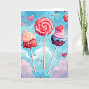 Snoepjes Lollipops Sweetest Day Feestdagen Kaart