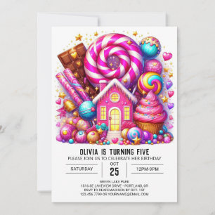 Snoepjes Magische Candyland Digitale Verjaardag Kaart