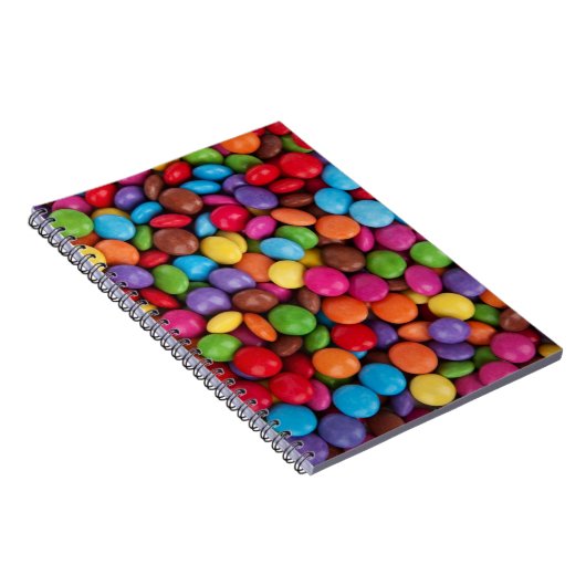 Snoepjes met kleurrijke chocolade notitieboek (Rechterzijde)