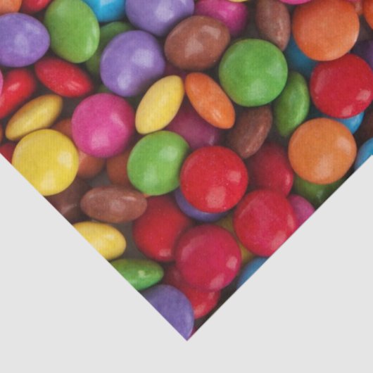 Snoepjes met kleurrijke chocolade tissuepapier (Detail)