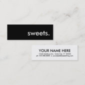 snoepjes. mini visitekaartje (Voorkant / Achterkant)