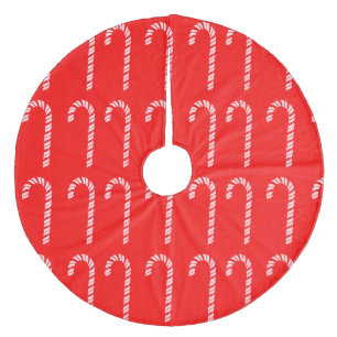snoepjes op de rode boomrok fleece kerstboom rok