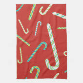 snoepjes op een rode achtergrond theedoek (Verticaal)