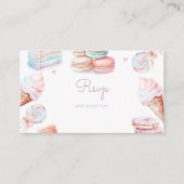 Snoepjes pastel rsvp informatiekaartje (Voorkant)