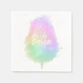 Snoepjes regenboog glitters schattig  servet (Voorkant)