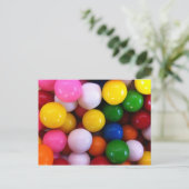 Snoepjes regenboogballen briefkaart (Staand voorkant)