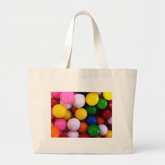 Snoepjes regenboogballen grote tote bag (Voorkant)