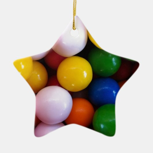 Snoepjes regenboogballen keramisch ornament (Voorkant)