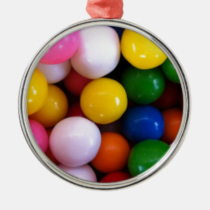 Snoepjes regenboogballen metalen ornament