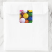 Snoepjes regenboogballen vierkante sticker (Tas)