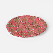 Snoepjes rode koekjes papieren bordje (Gekanteld)