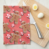 Snoepjes rode koekjes theedoek (Quarter Fold)