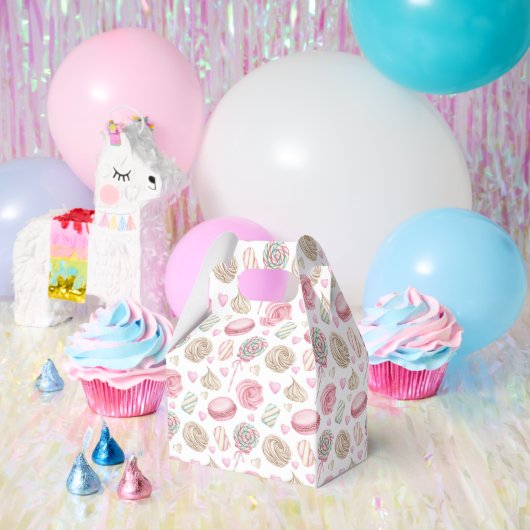 Snoepjes Roze Waterverf Patroon Bedankdoosjes (Feest)