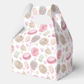 Snoepjes Roze Waterverf Patroon Bedankdoosjes (Achterkant)