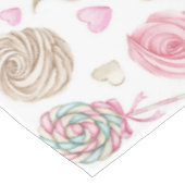 Snoepjes Roze Waterverf Patroon Tafelkleed (Gekanteld)