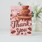 Snoepjes Schattigee Chocolade bedankkaart (Staand voorkant)