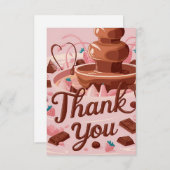 Snoepjes Schattigee Chocolade bedankkaart (Voorkant / Achterkant)