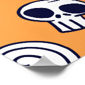 Snoepjes schedel pompoen vleermuis naadloos patroo poster (Hoek)