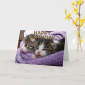 Snoepjes slaperige katten kaart (Gele Bloem)