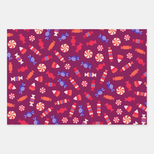 Snoepjes snoep ontwerp inpakpapier vel (Voorkant 3)