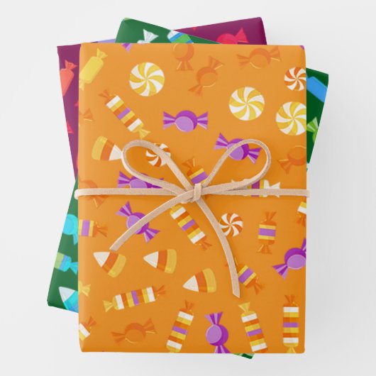 Snoepjes snoep ontwerp inpakpapier vel (In situ)
