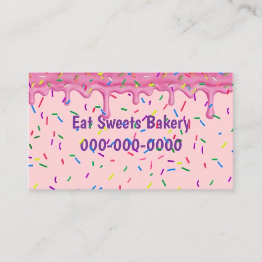 Snoepjes sprinkhaantjes en ijsbakkerij visitekaartje (Voorkant)