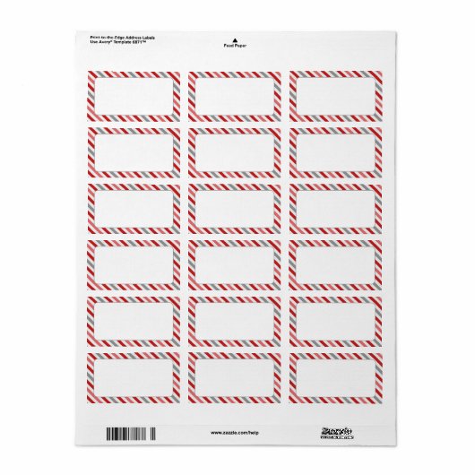 Snoepjes streeprand etiket (Full Sheet)