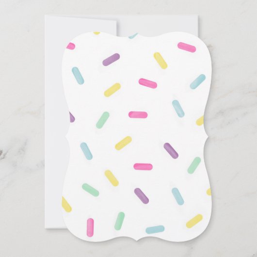 Snoepjes Strooigoed Verjaardagsuitnodiging Kaart (Achterkant)