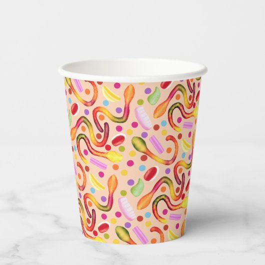 Snoepjes tas papieren bekers (Achterkant)