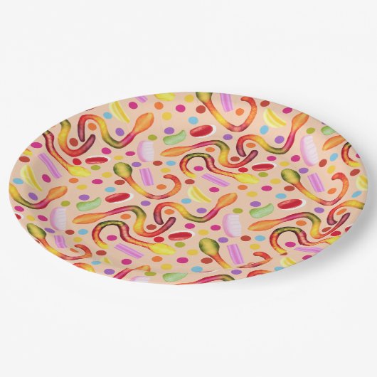 Snoepjes tas papieren bordje (Gekanteld)