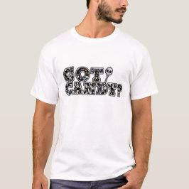 Snoepjes te koop? Zwarte en Witte Schedels Hallowe T-shirt