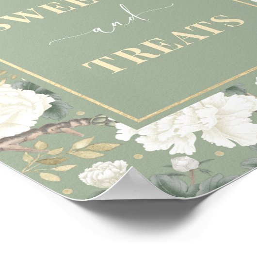 Snoepjes & Traktaties Salie Groene Chinoiserie Bru Poster (Hoek)