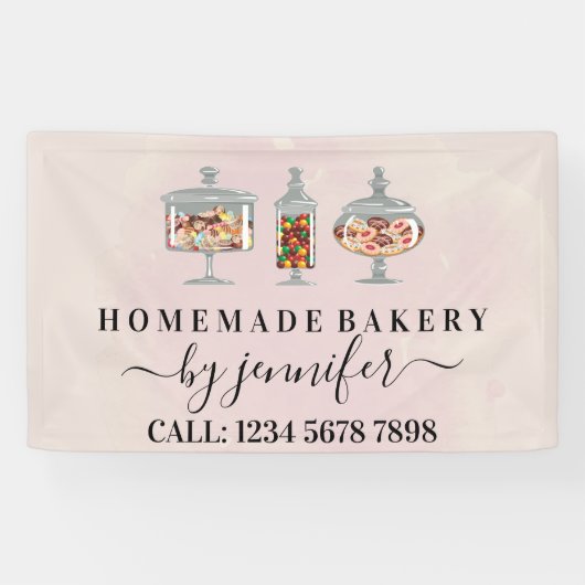 Snoepjes Treats Chocolade Snoep Bakkerijen Display Spandoek (Horizontaal)