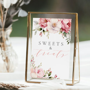 Snoepjes Treats Elegant Roze Bloemen Baby shower T