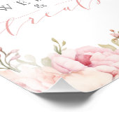 Snoepjes Treats Elegant Roze Bloemen Baby shower T Foto Afdruk (Hoek)