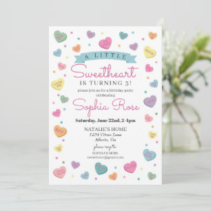 Snoepjes Valentijn Februari Verjaardagsfeestje voo Kaart