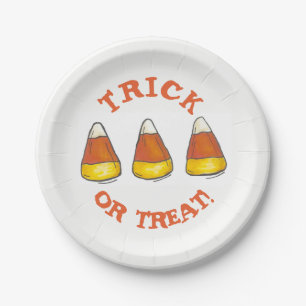 Snoepjes van Candy Corn Halloween Trick or treat P Papieren Bordje