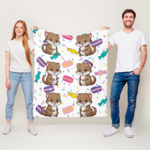 Snoepjes van de fret fleece deken