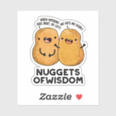 snoepjes van het weeshuis Wisdom Funny Food Pun Sticker (Vel)