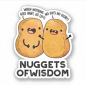 snoepjes van het weeshuis Wisdom Funny Food Pun Sticker (Voorkant)