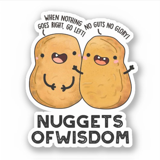 snoepjes van het weeshuis Wisdom Funny Food Pun Sticker (Voorkant)