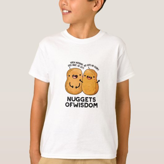 snoepjes van het weeshuis Wisdom Funny Food Pun T-shirt (Voorkant)