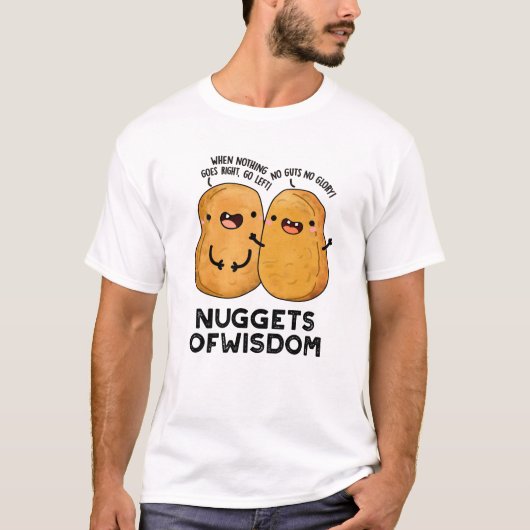 snoepjes van het weeshuis Wisdom Funny Food Pun T-shirt (Voorkant)