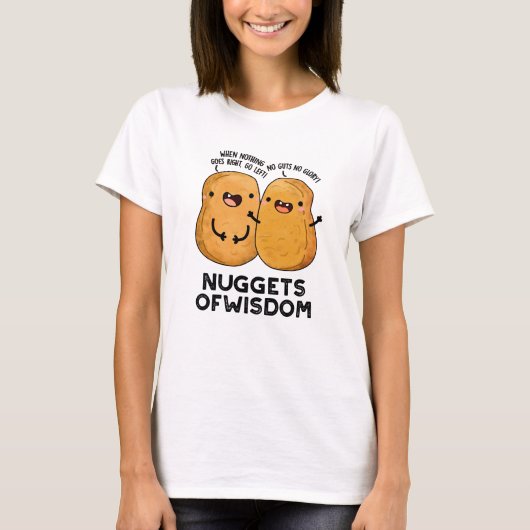 snoepjes van het weeshuis Wisdom Funny Food Pun T-shirt (Voorkant)
