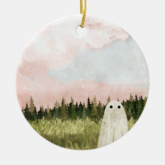 Snoepjes van katoen keramisch ornament (Voorkant)