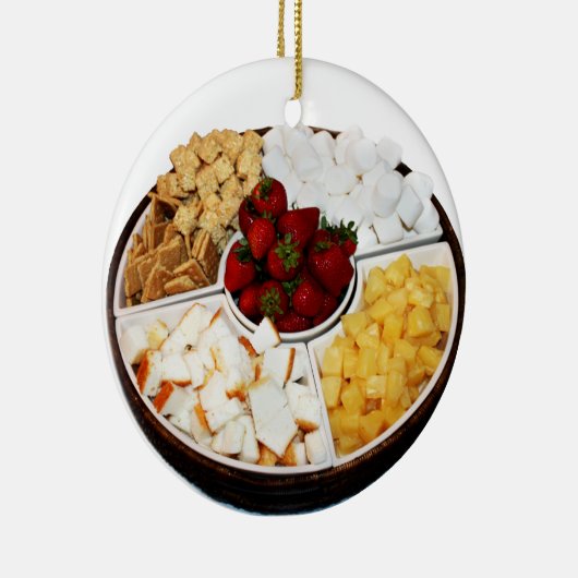 Snoepjes voor chocoladefondue keramisch ornament (Rechts)