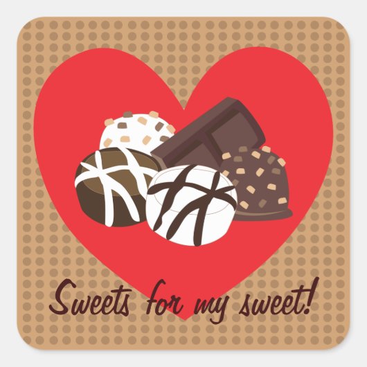 Snoepjes voor mijn lief! Stickers (Voorkant)